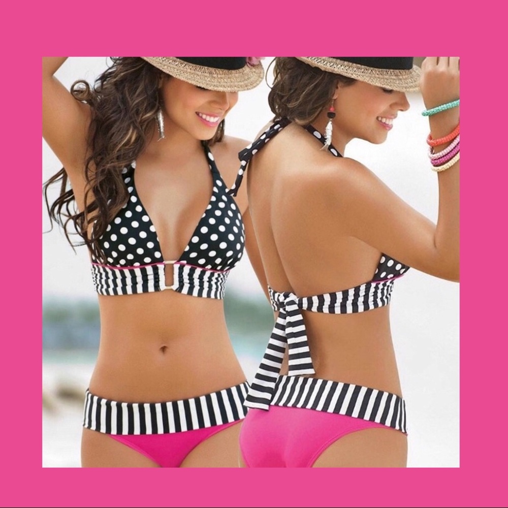 🌿 Brand New Dots Halterneck Bikini